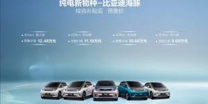 为海洋车系打样，9.68-12.48万元，比亚迪海豚开启预售